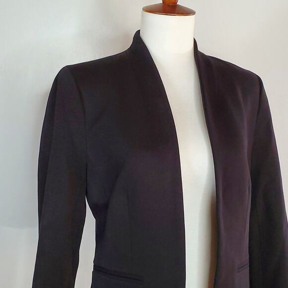 J. Crew 365 Going Out Open Front Blazer Stretch Twill Black Size 4 - Picture 5 of 9